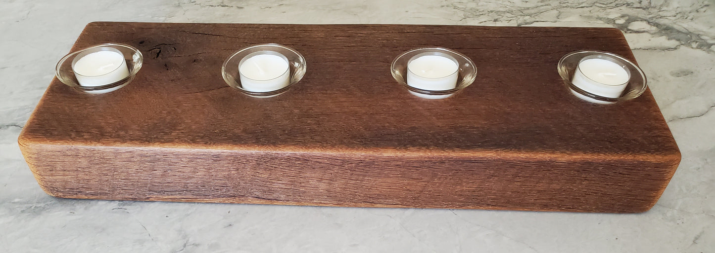 Reclaimed Oak Centerpiece Candle Holder