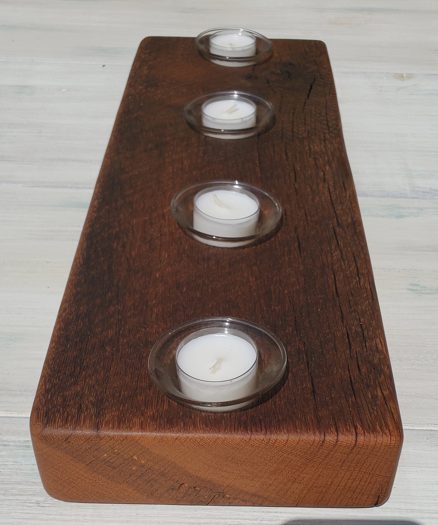 Reclaimed Oak Centerpiece Candle Holder