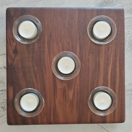 Reclaimed Black Walnut Centerpiece Candle Holder