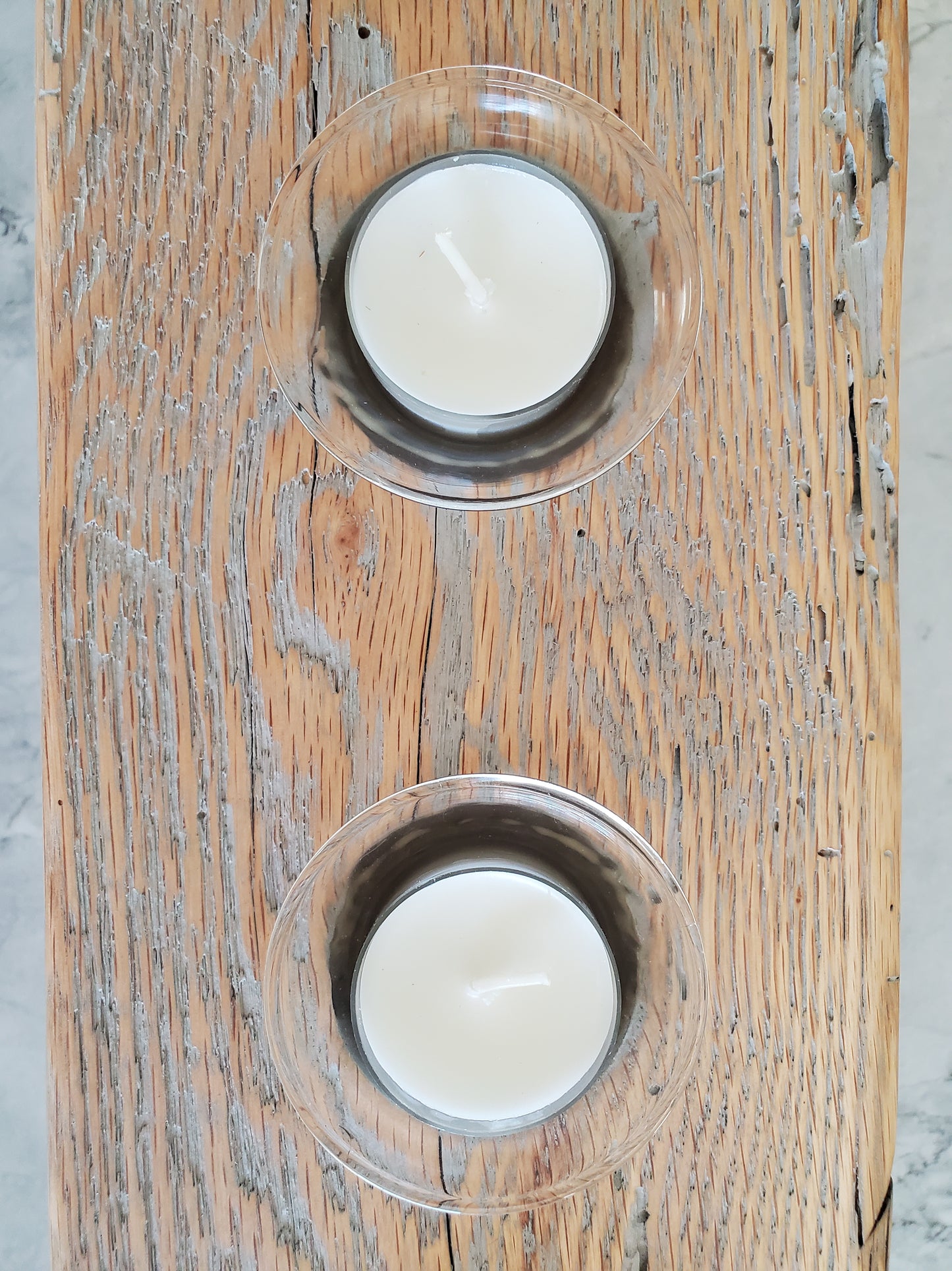 Reclaimed Oak Centerpiece  Candle Holder