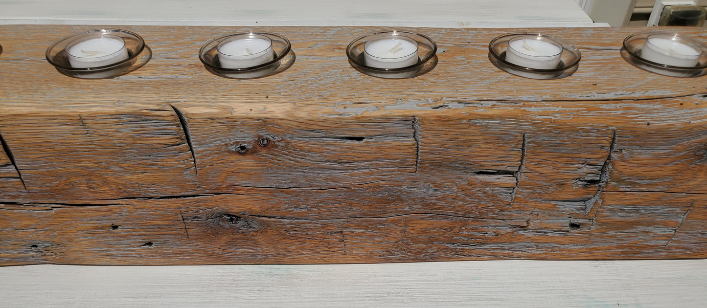 Reclaimed Oak Centerpiece  Candle Holder