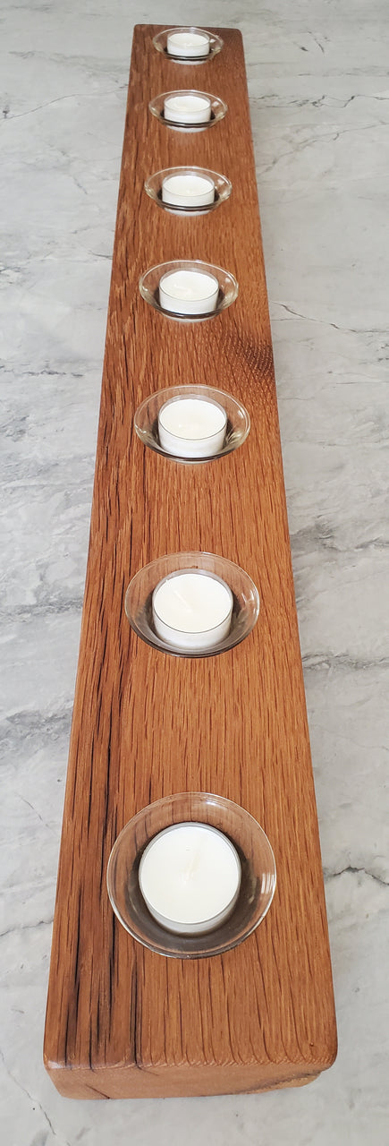 Reclaimed Oak Centerpiece  Candle Holder