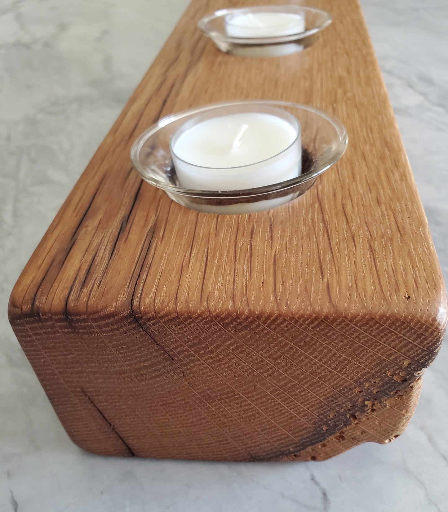 Reclaimed Oak Centerpiece  Candle Holder