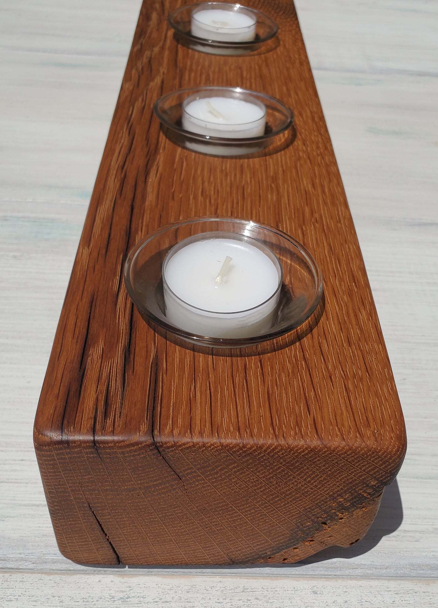 Reclaimed Oak Centerpiece  Candle Holder