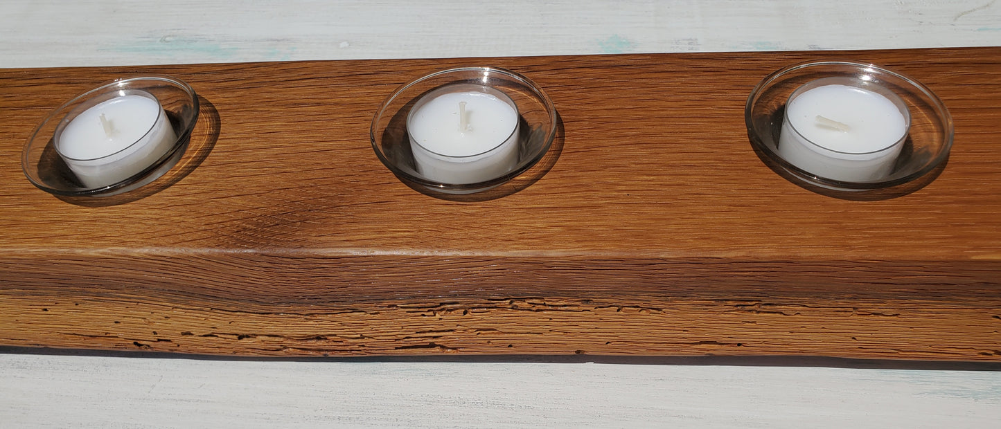 Reclaimed Oak Centerpiece  Candle Holder