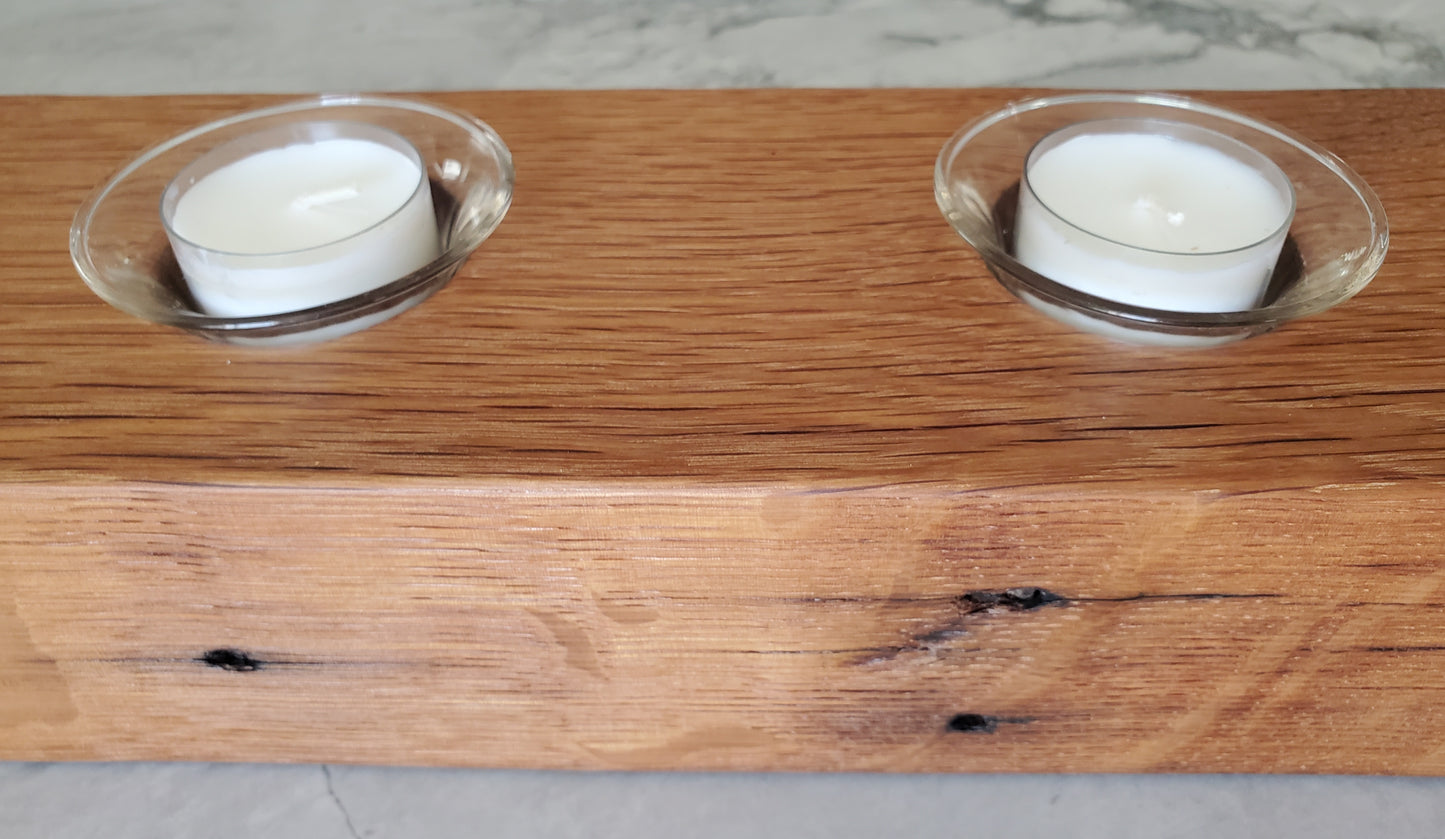 Reclaimed Oak Centerpiece  Candle Holder