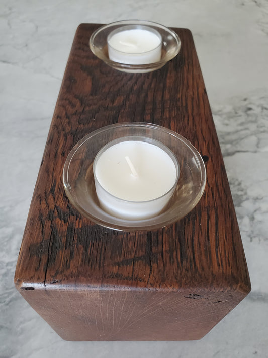 Reclaimed Oak Candle Holder