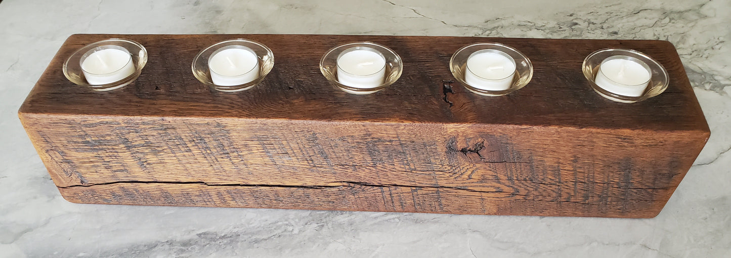 Reclaimed Oak Candle Holder