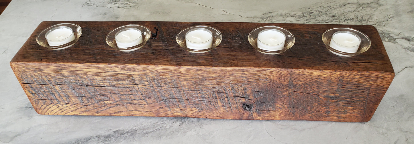 Reclaimed Oak Candle Holder