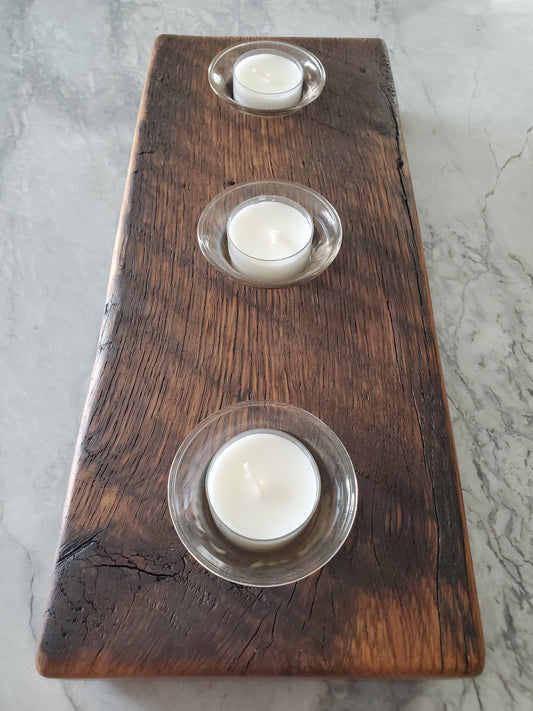 Reclaimed Oak Candle Holder