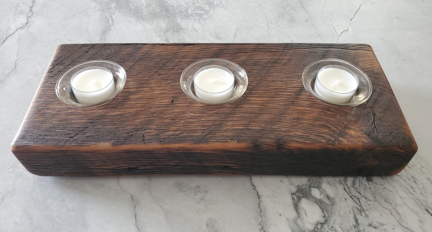 Reclaimed Oak Candle Holder