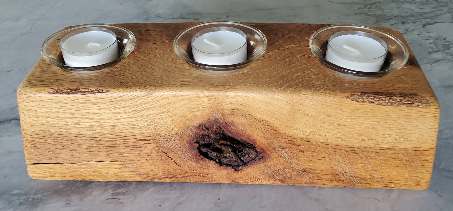 Reclaimed Oak Candle Holder