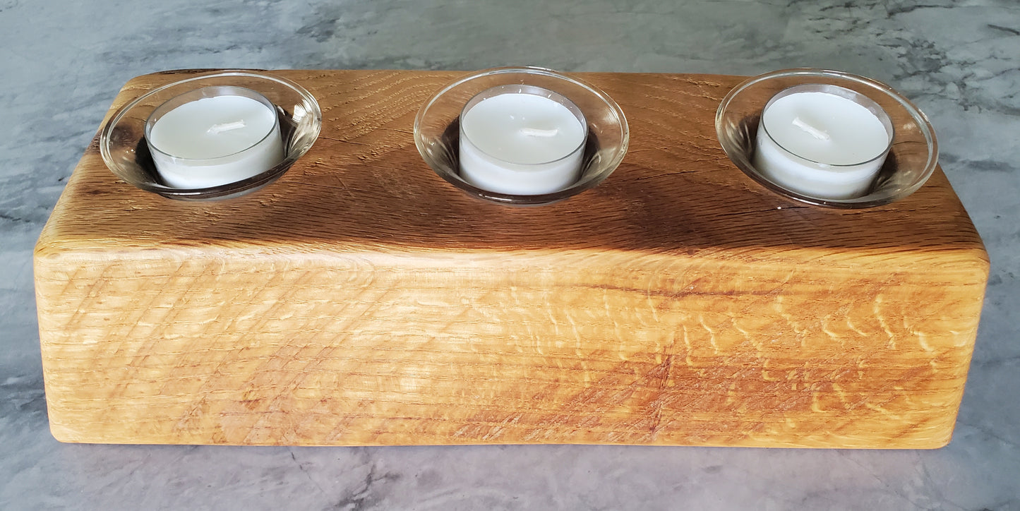 Reclaimed Oak Candle Holder