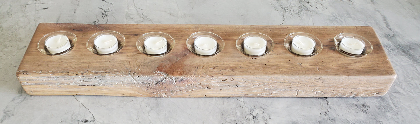 Reclaimed Oak Centerpiece Candle Holder