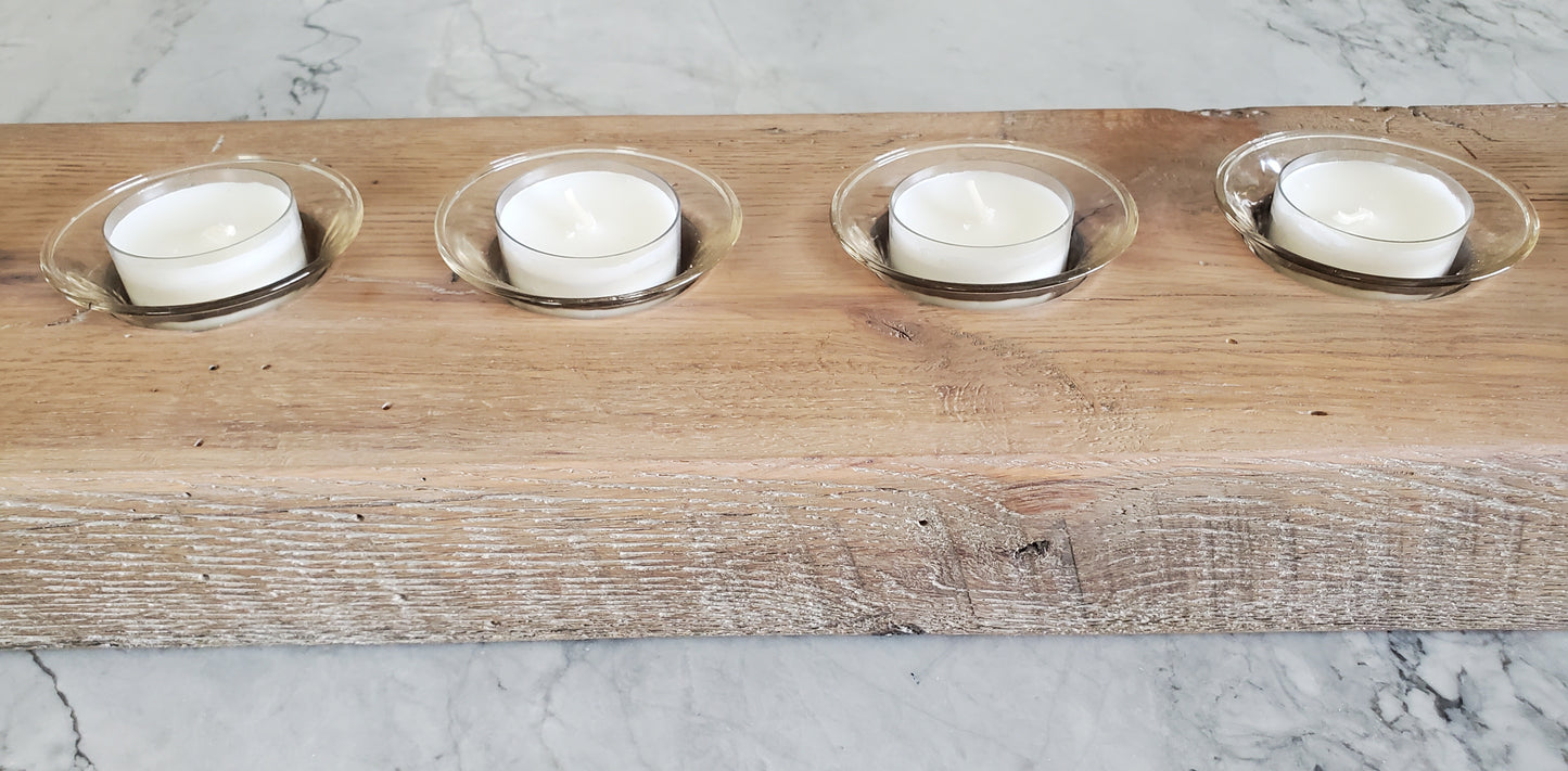 Reclaimed Oak Centerpiece Candle Holder