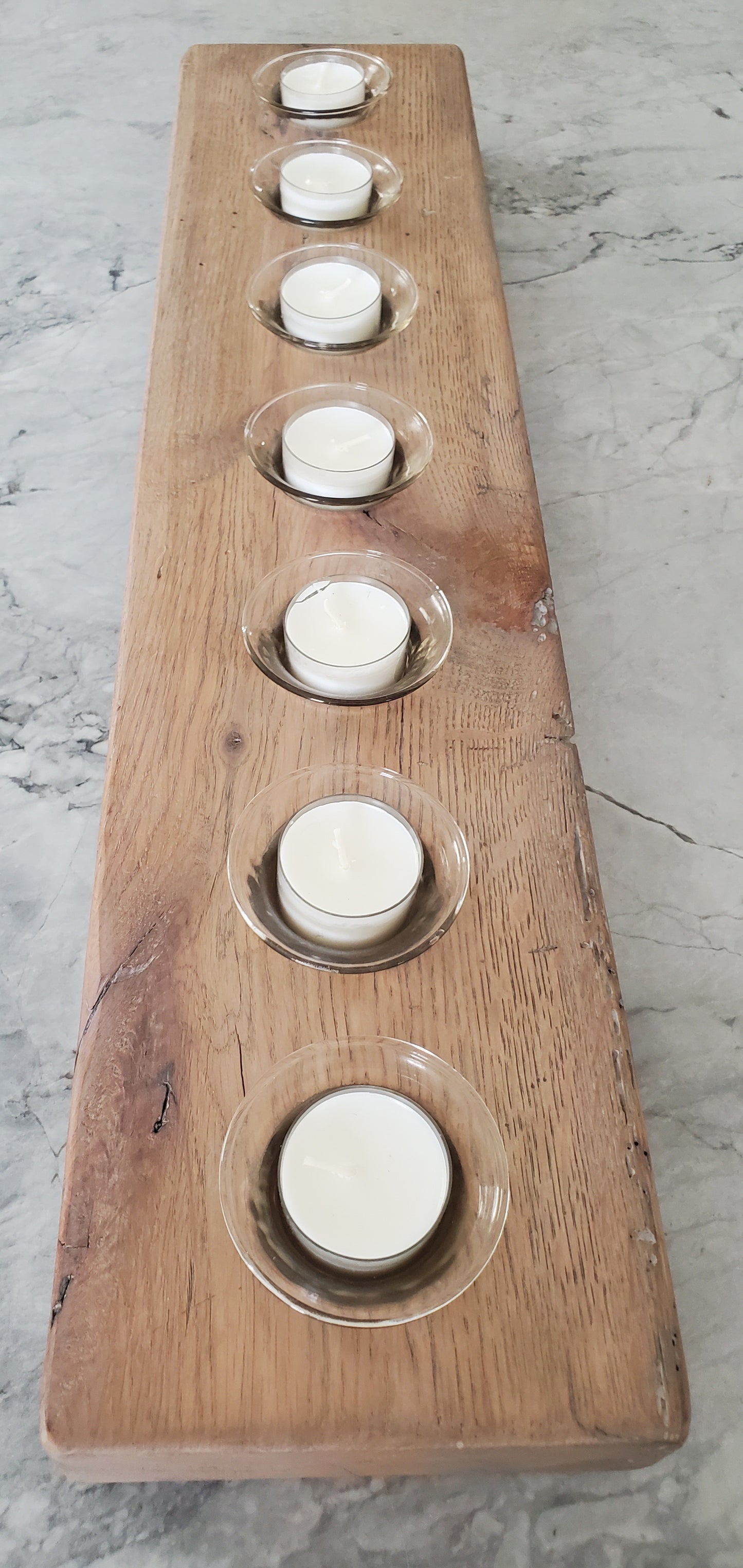 Reclaimed Oak Centerpiece Candle Holder