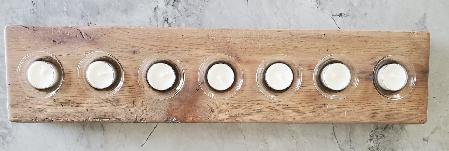 Reclaimed Oak Centerpiece Candle Holder