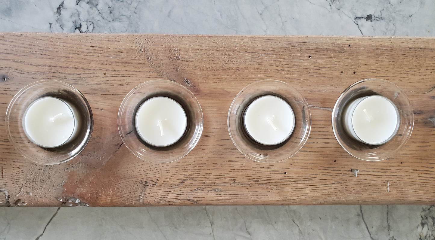 Reclaimed Oak Centerpiece Candle Holder