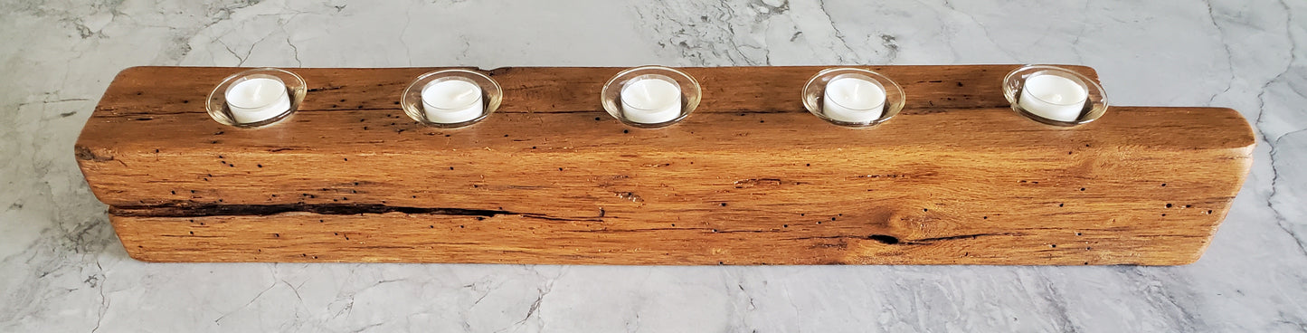 Reclaimed Oak Centerpiece Candle Holder