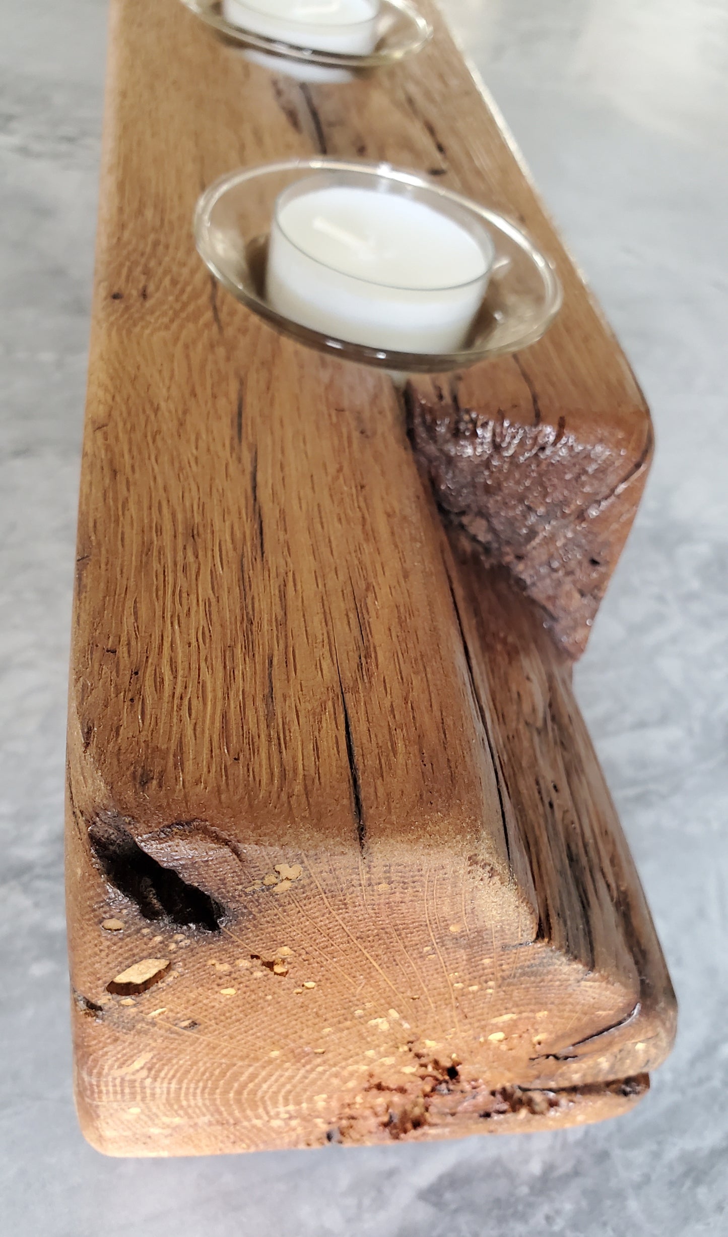 Reclaimed Oak Centerpiece Candle Holder